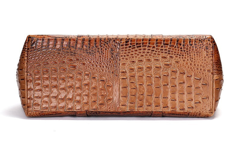 2023 New Crocodile Genuine Cowhide Leather Tote Travel Bag