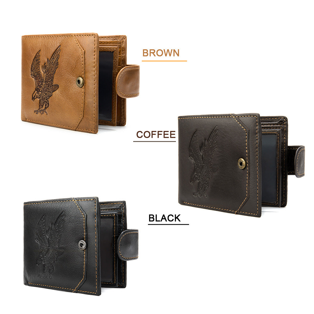 Short Multifunctional Multi-Card Head Layer Cowhide Men's Coin Purse