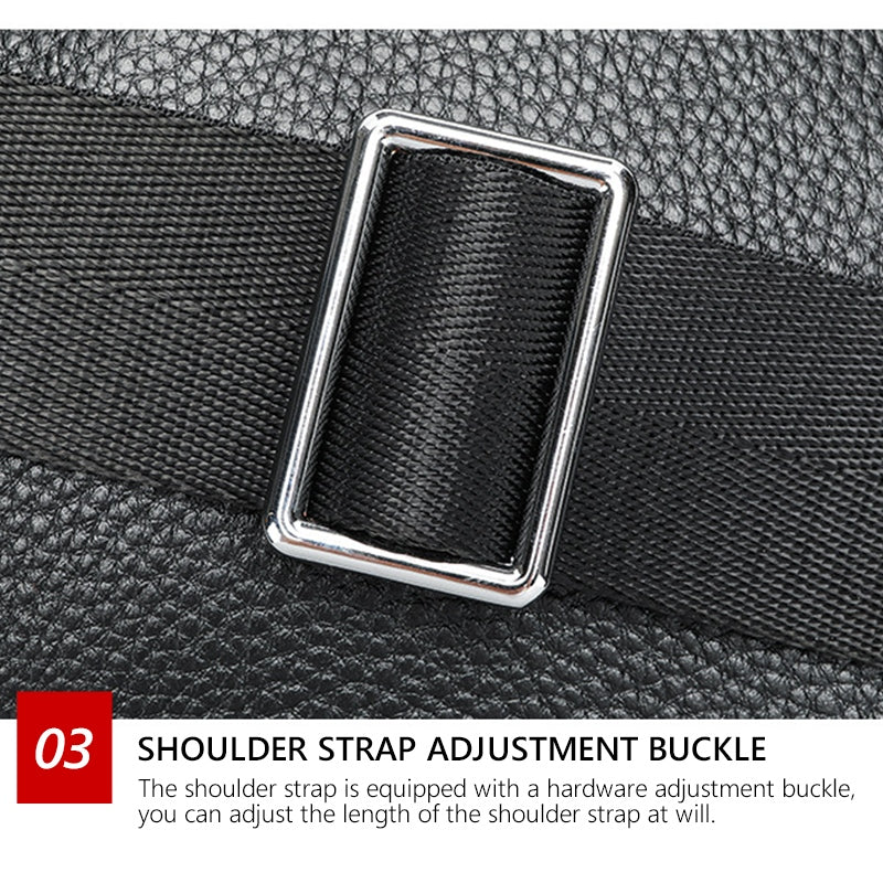 Head Layer Cowhide Shoulder Crossbody Handmade Genuine Leather Sports Chest Bag