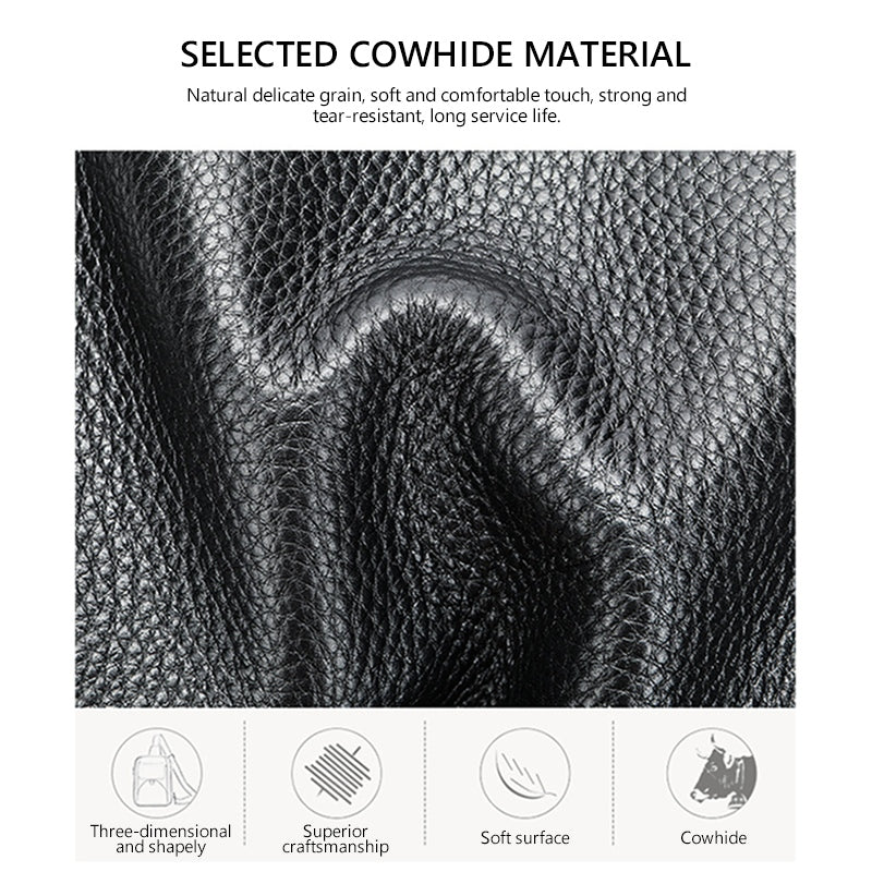Head Layer Cowhide Shoulder Crossbody Handmade Genuine Leather Sports Chest Bag
