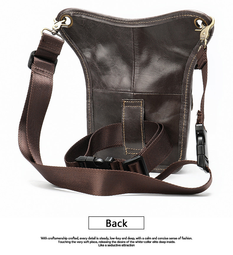 Cowboy Leather Outdoor Sports Motorcycle Riding Waist Bag