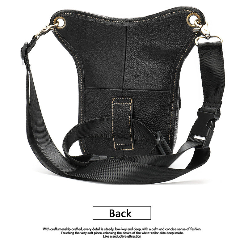 Cowboy Leather Outdoor Sports Motorcycle Riding Waist Bag