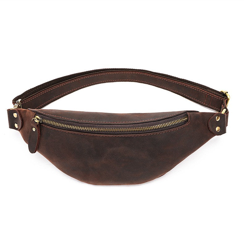 Head Layer Cowhide Hundred Casual Crossbody Bag