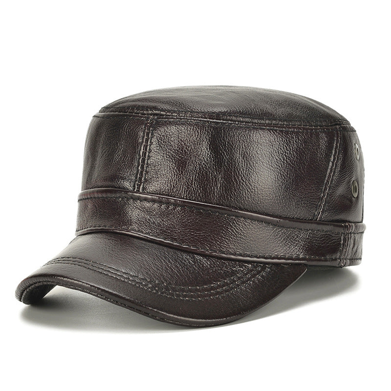 Flat Roof Leather Winter Warm Cap Luc. 21