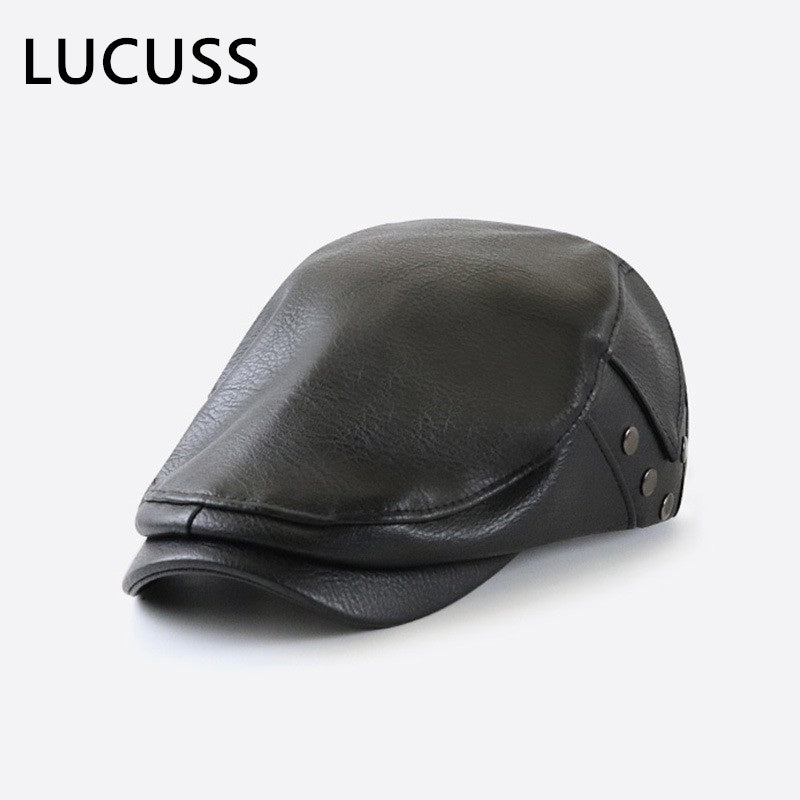 Rivets Vintage Leather Cap Luc. 1