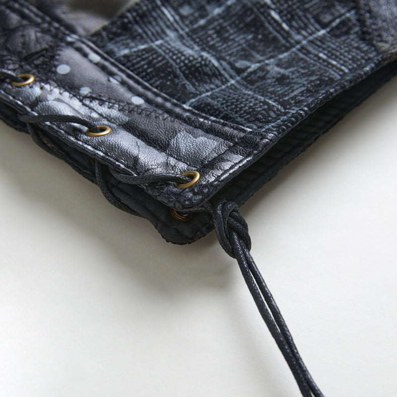 Multi-colored Flower Super Cool Embroidered Badge Biker Riding Vest