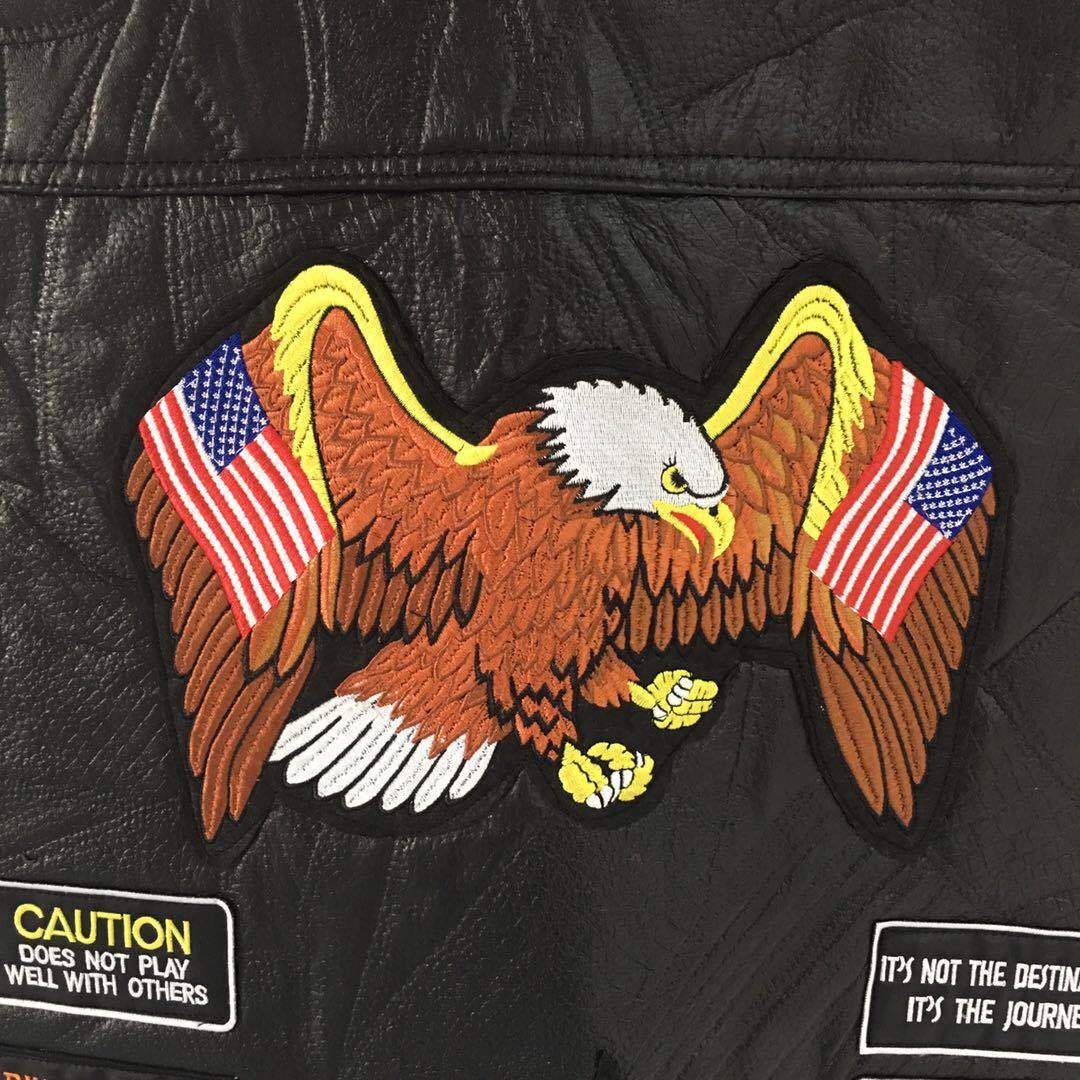 Eagle5 Super Cool Embroidered Badge Biker Riding Vest