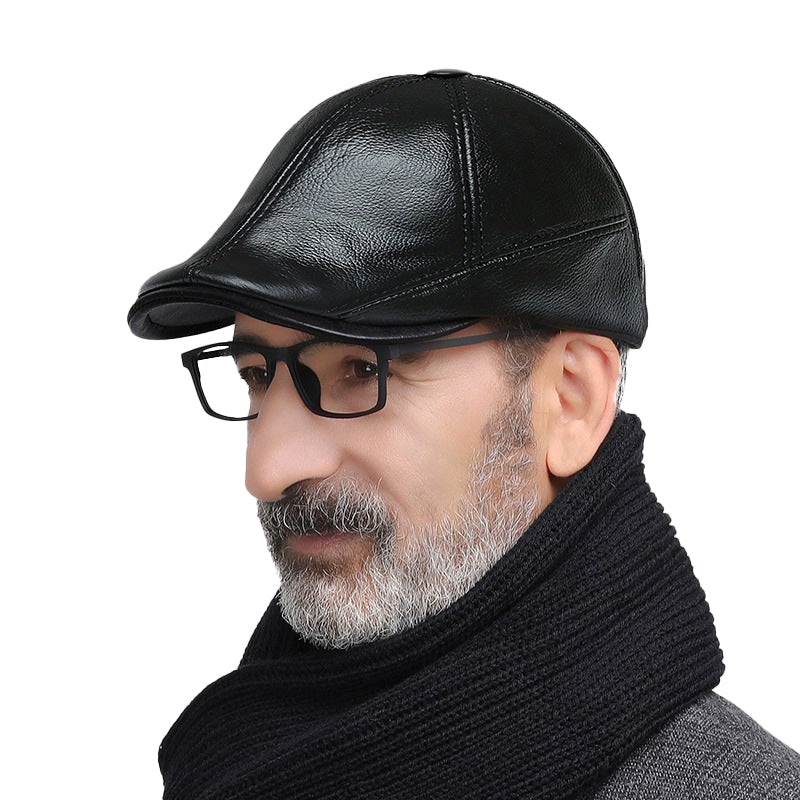 Genuine Cow Leather Warm Berets Luc. 41