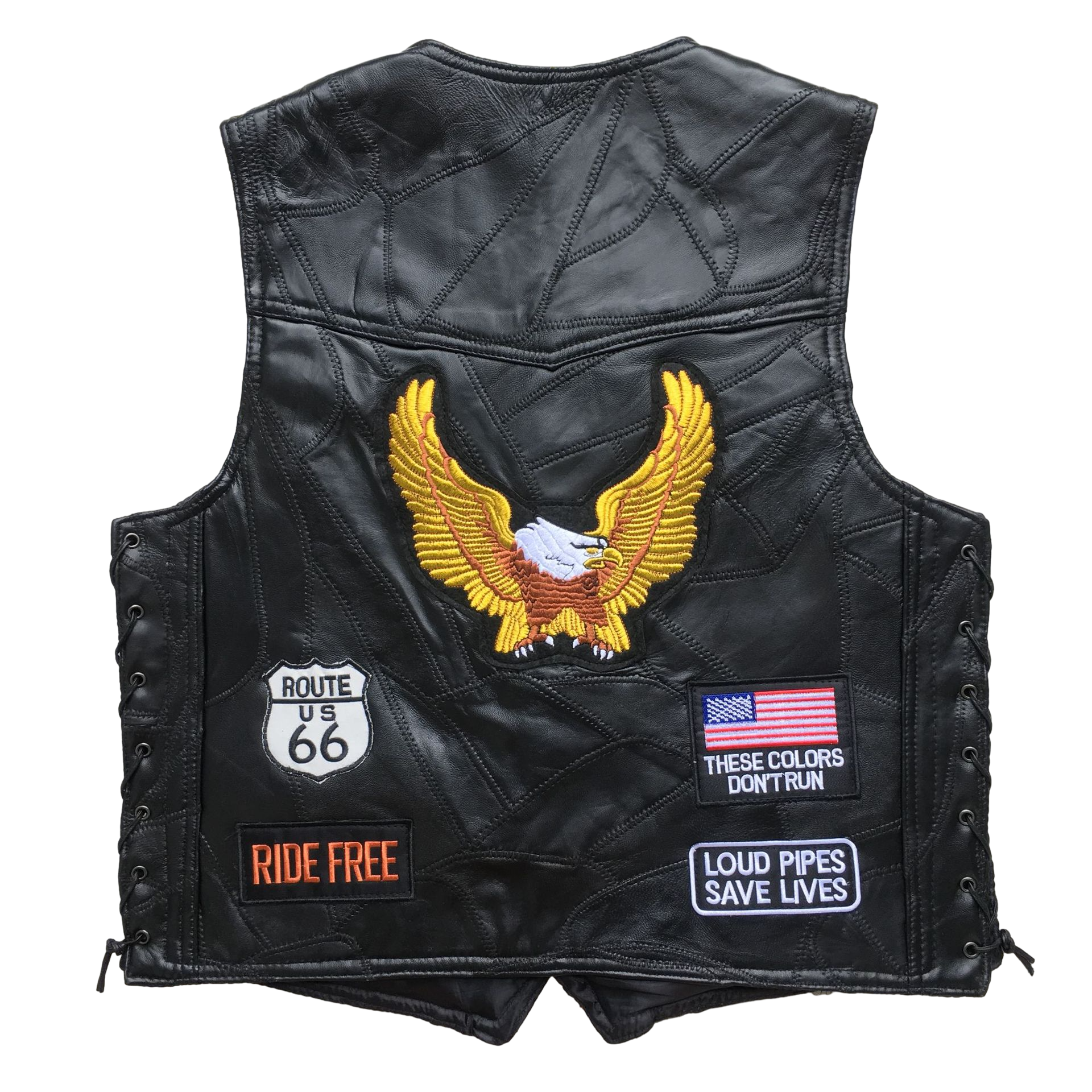 Eagle4 Super Cool Embroidered Badge Biker Riding Vest