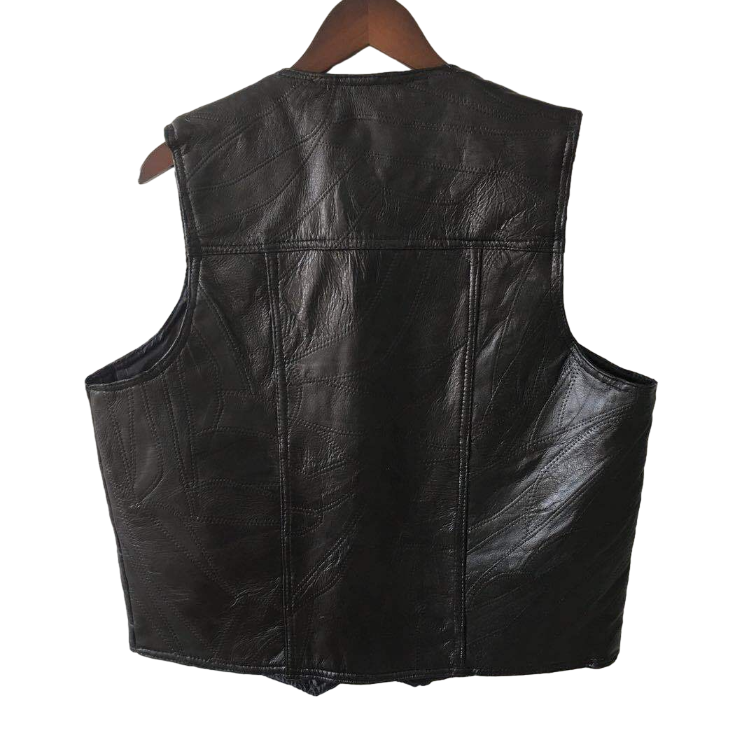 Pure Edition Super Cool Embroidered Badge Biker Riding Vest