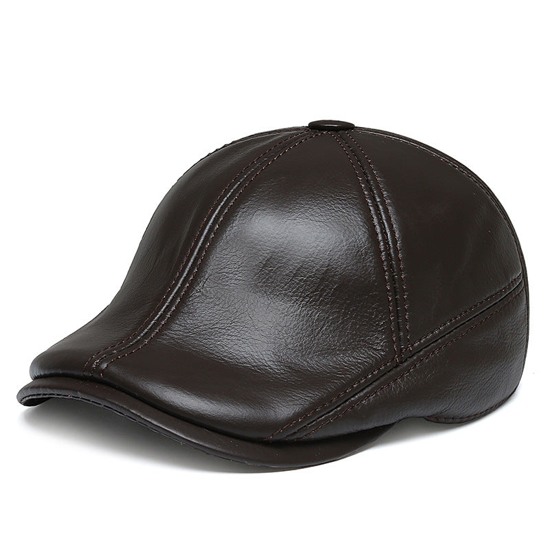 Genuine Cow Leather Warm Berets Luc. 41