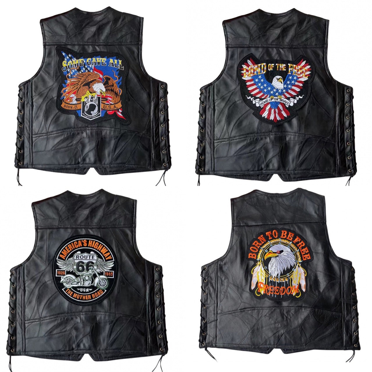 Route Super Cool Embroidered Badge Biker Riding Vest