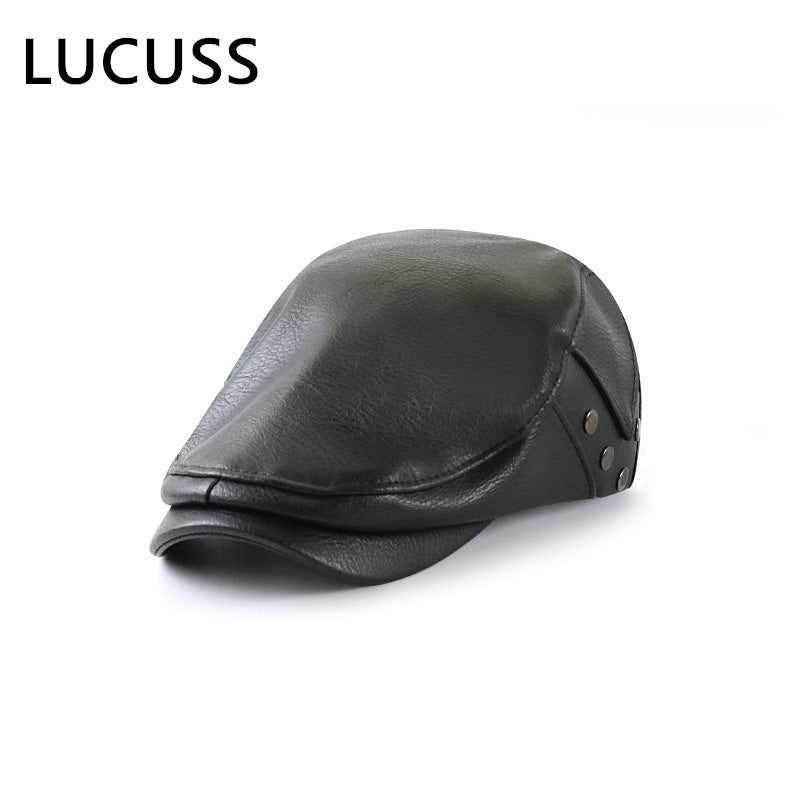 Rivets Vintage Leather Cap Luc. 1