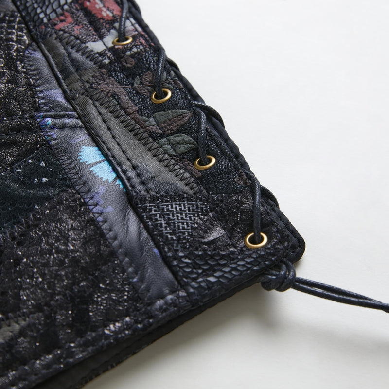 Multi-colored Flower Super Cool Embroidered Badge Biker Riding Vest