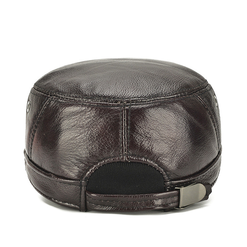 Flat Roof Leather Winter Warm Cap Luc. 21