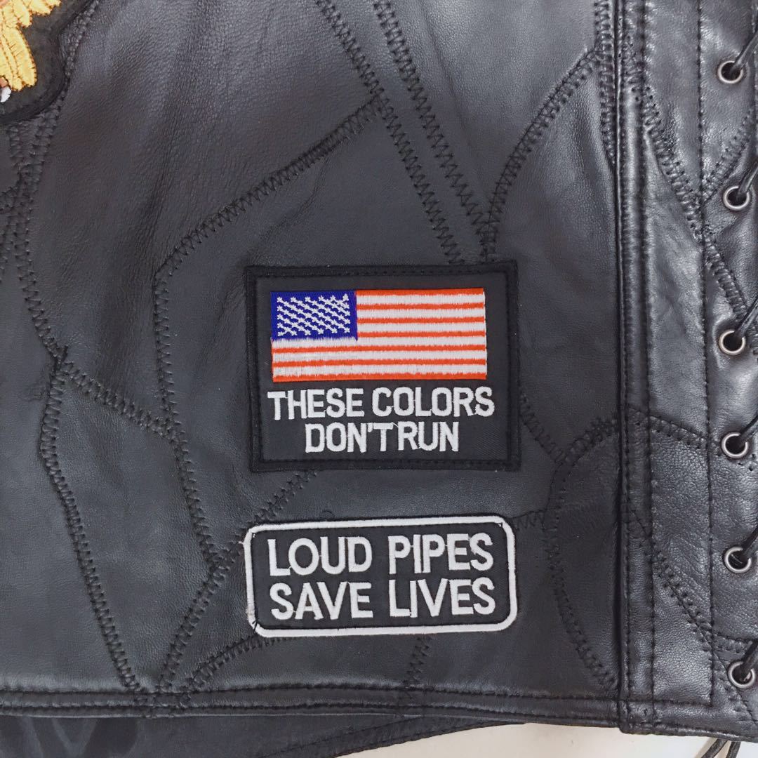 Eagle4 Super Cool Embroidered Badge Biker Riding Vest