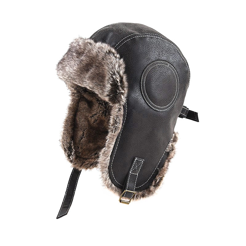 Pilot Warm Windproof Vintage Leather Hat Luc. 17