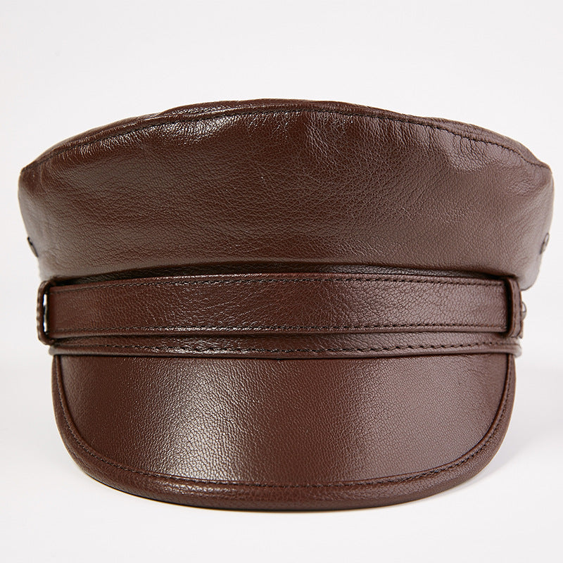 Motorcycle Leather Rock Outdoor Flat Top Hat