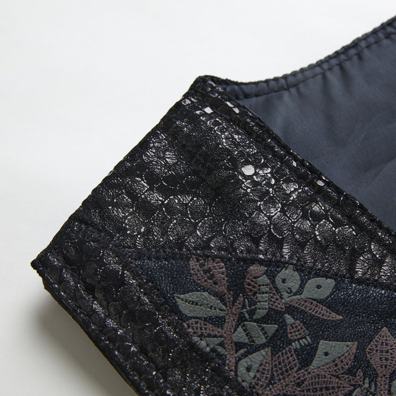 Multi-colored Flower Super Cool Embroidered Badge Biker Riding Vest