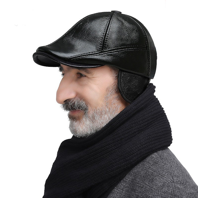 Genuine Cow Leather Warm Berets Luc. 41
