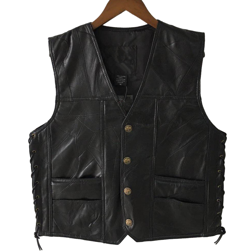 Pure Edition Super Cool Embroidered Badge Biker Riding Vest