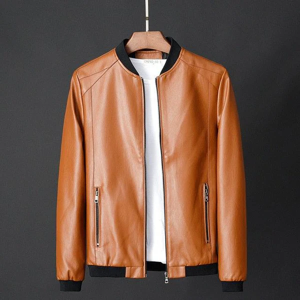 Men's Classic Style Leather Jacket
