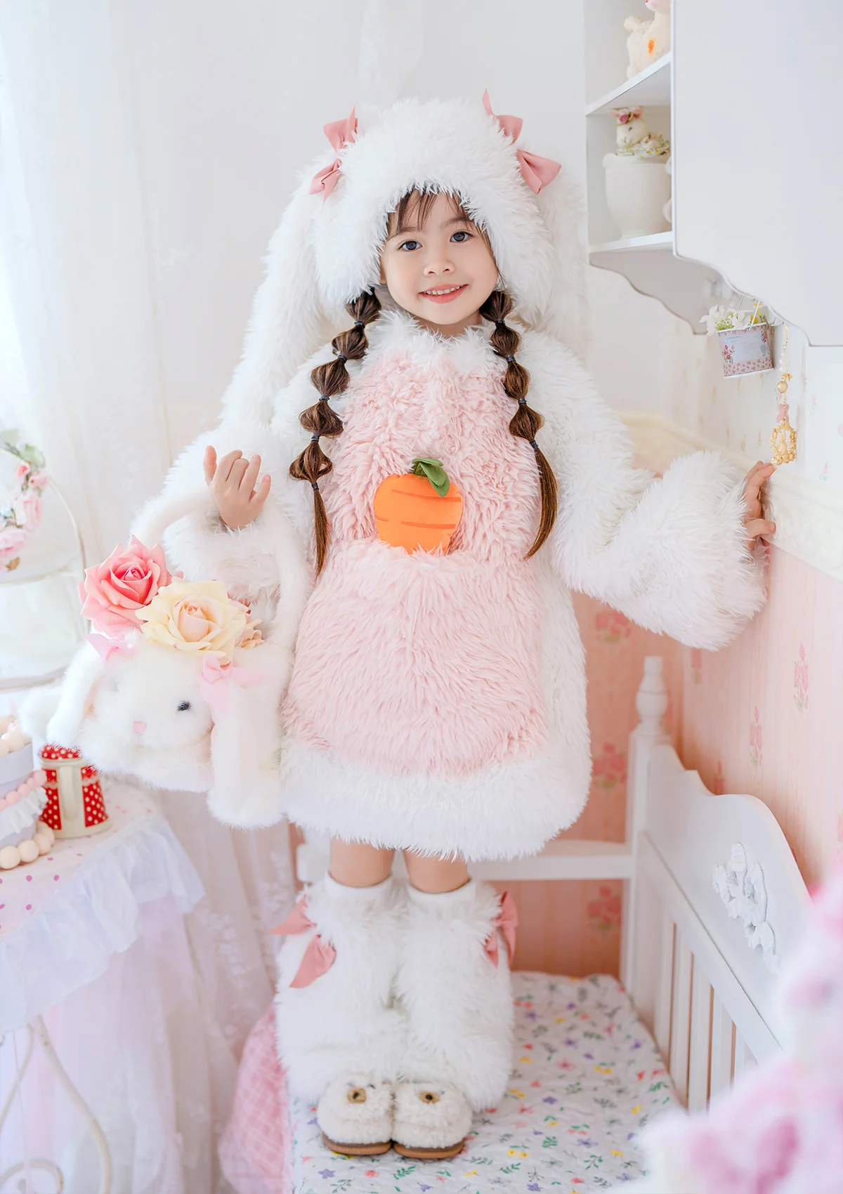 Fluffy Bunny Suit For Kids and Adults - HoneyJoyBoxFluffy Bunny Suit For Kids and Adults - HoneyJoyBox