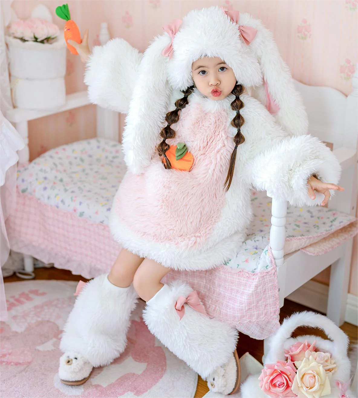 Fluffy Bunny Suit For Kids and Adults - HoneyJoyBoxFluffy Bunny Suit For Kids and Adults - HoneyJoyBox