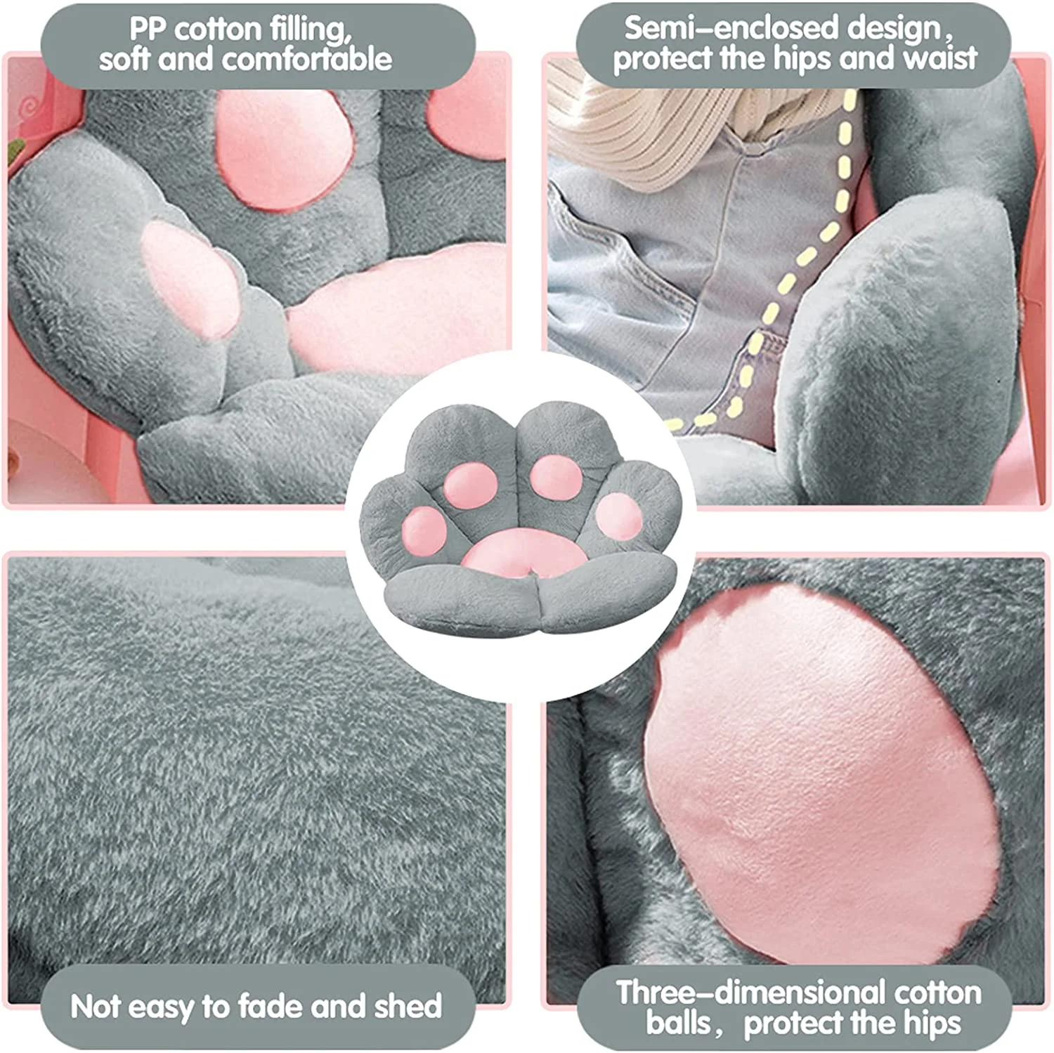Kawaii Cat Paw Cushion - HoneyJoyBoxKawaii Cat Paw Cushion - HoneyJoyBox