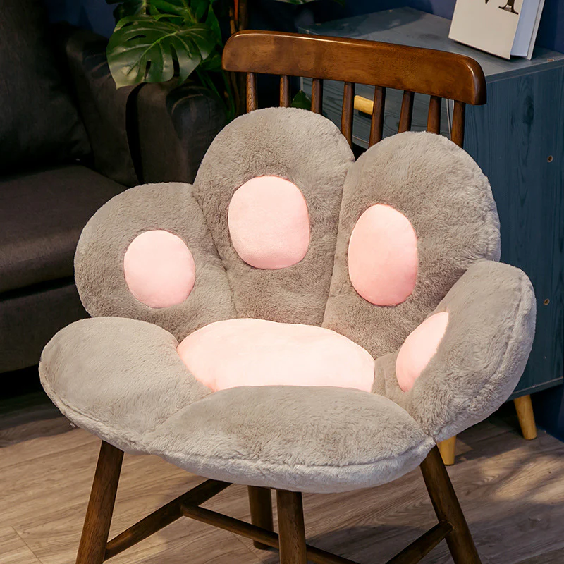 Gray bear paw cushion - HoneyJoyBoxGray bear paw cushion - HoneyJoyBox