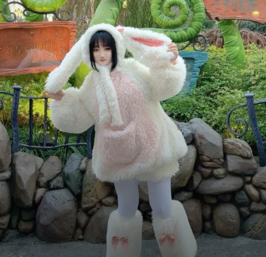 Fluffy Bunny Suit For Kids and Adults - HoneyJoyBoxFluffy Bunny Suit For Kids and Adults - HoneyJoyBox