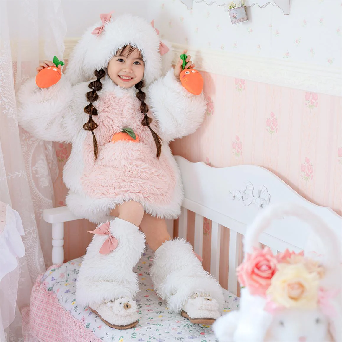Fluffy Bunny Suit For Kids and Adults - HoneyJoyBoxFluffy Bunny Suit For Kids and Adults - HoneyJoyBox