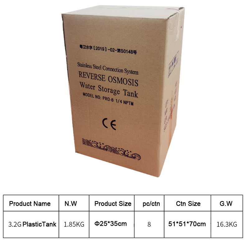 3.2G Plastic Water Storage Tank