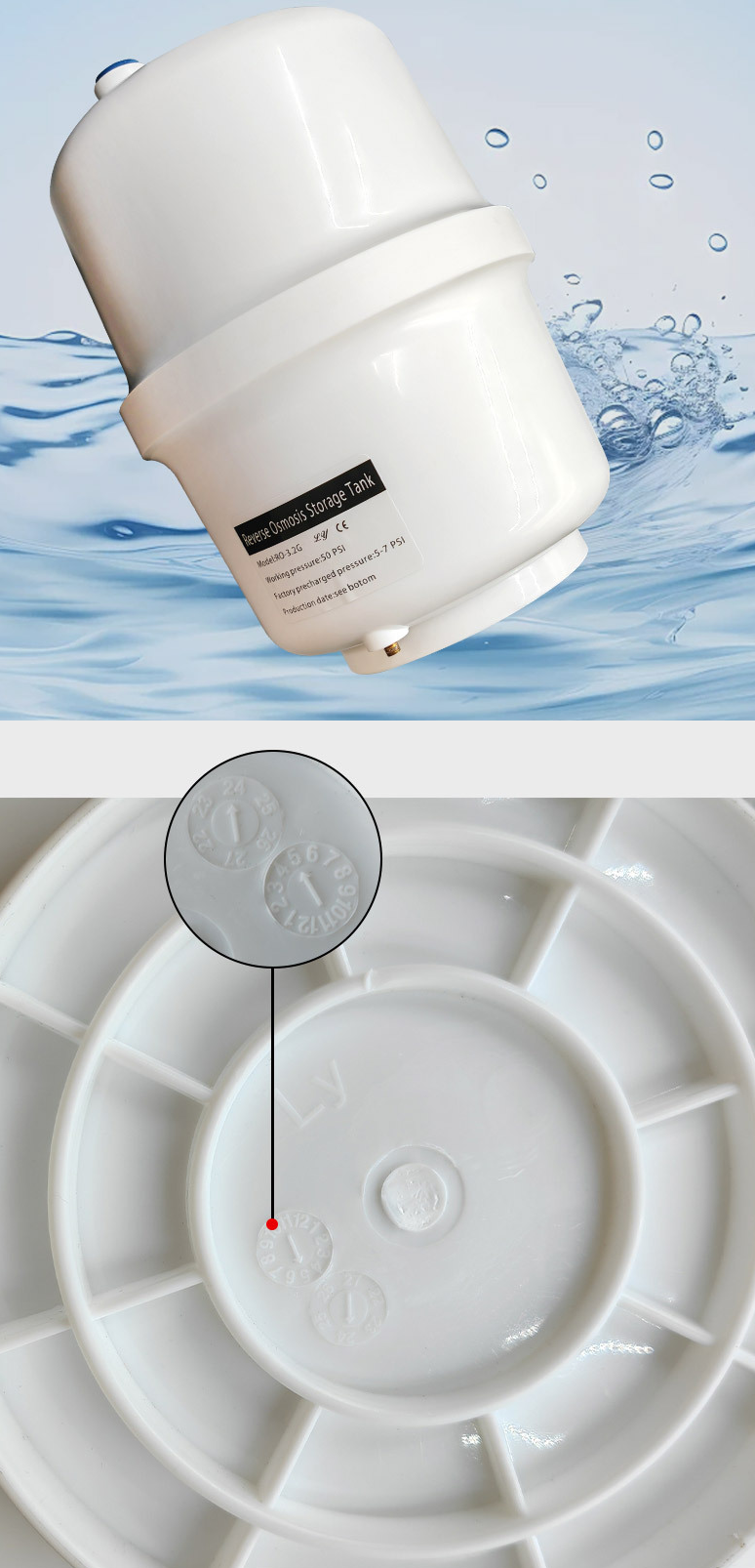 3.2G Plastic Water Storage Tank