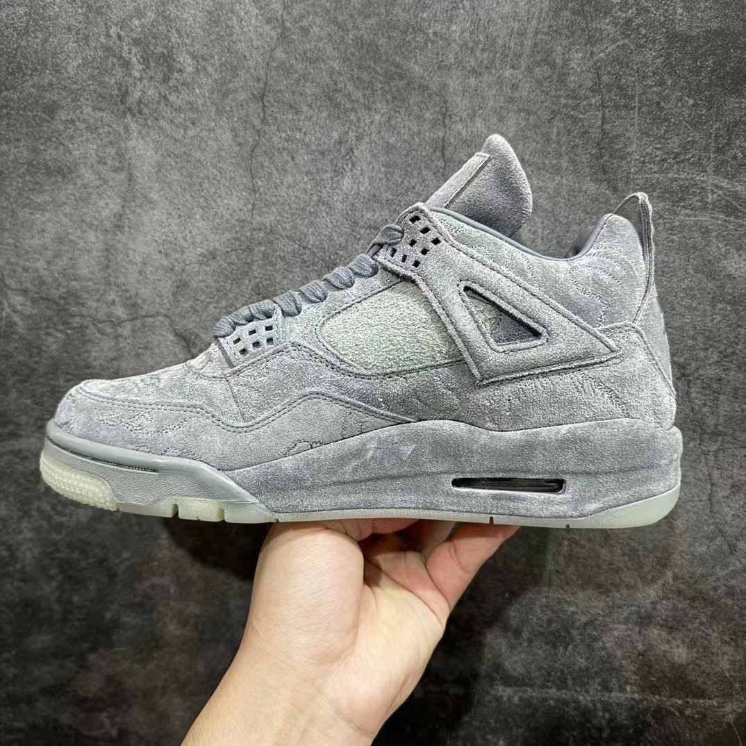 Jordan Air Jordan 4 retro kaws suede lightweight wear-resistant non-slip mid-top