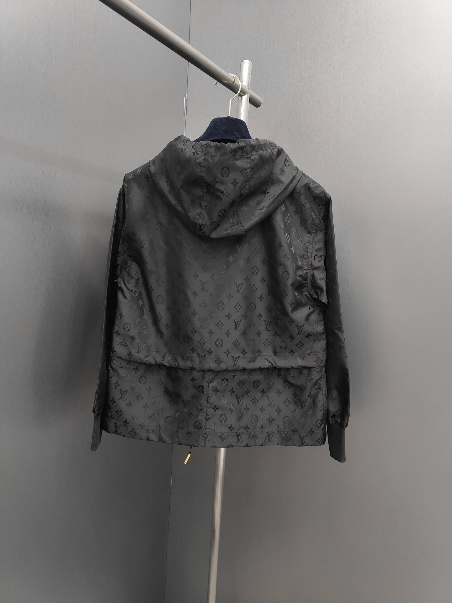 Louis Vuitton Jacquard presbyopic fabric belted women s hoodie jacket