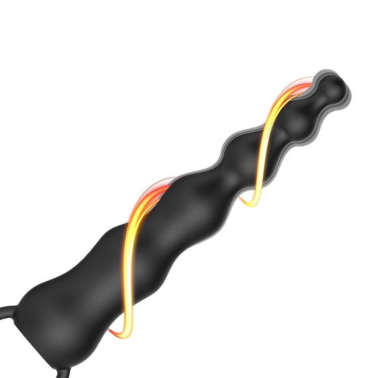 Black Anal Vibrator Pull Bead Butt Plug