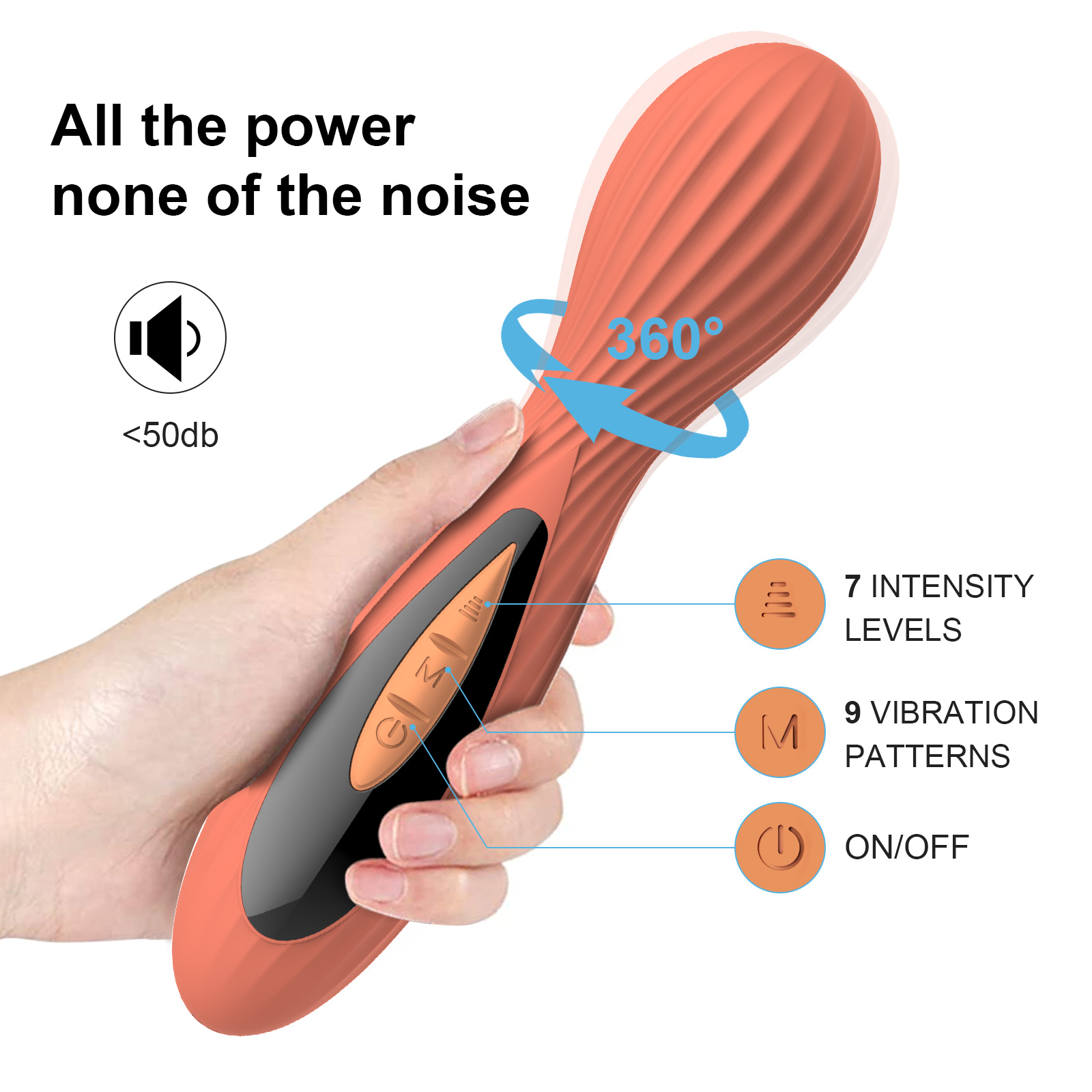 Shell 9 Frequnecy Wand Vibrator