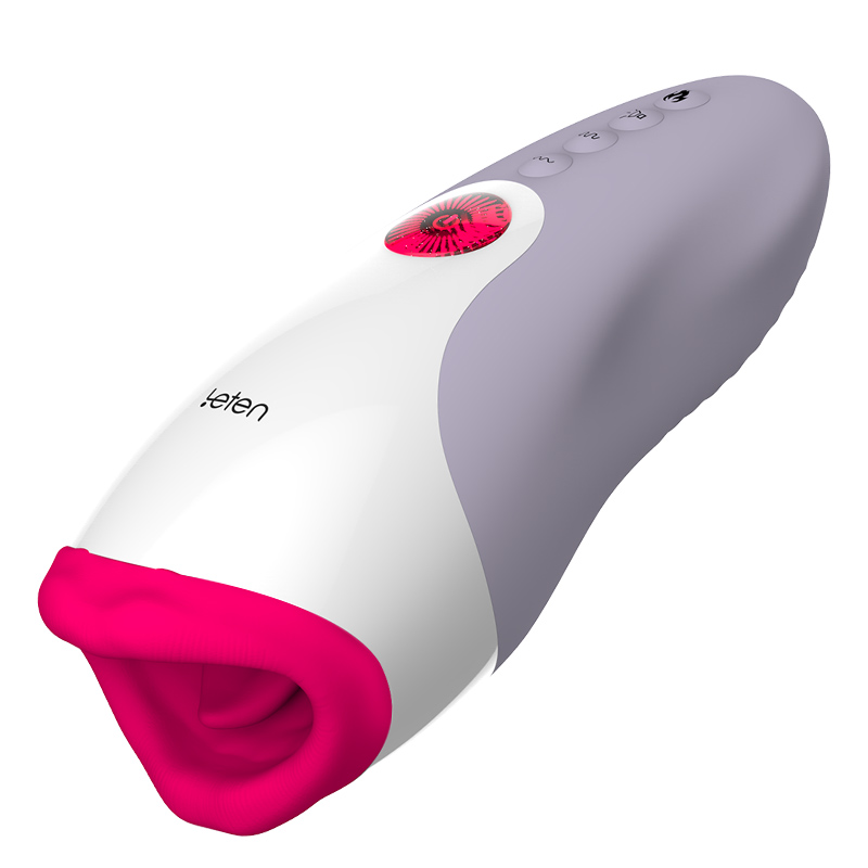 Male Masturbators Cup Powerful Vibrating Heating Voice Sucking Vibrator Oral Sex Toys