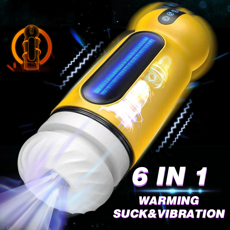 Interactive Vioce Heating Sucking And Vibrating Blowjob Male Masturbator