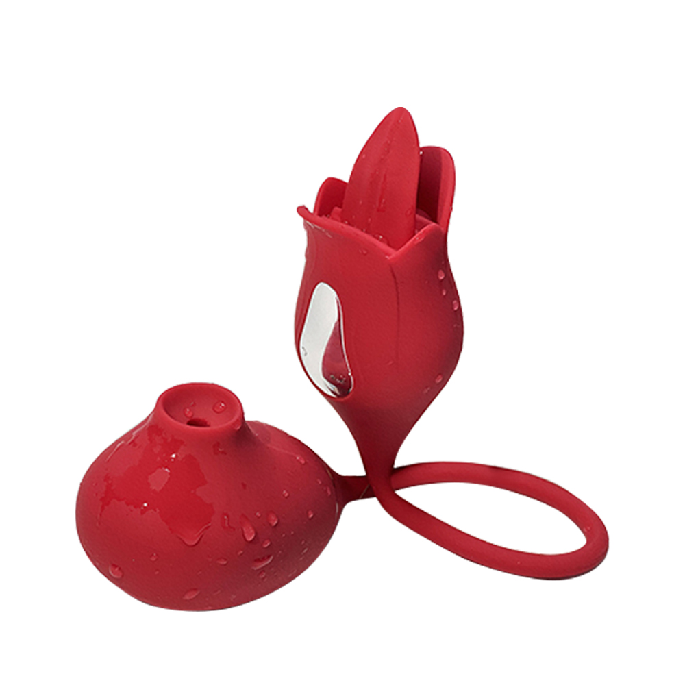 2 In 1 Sucking & Tongue Rose Vibrator