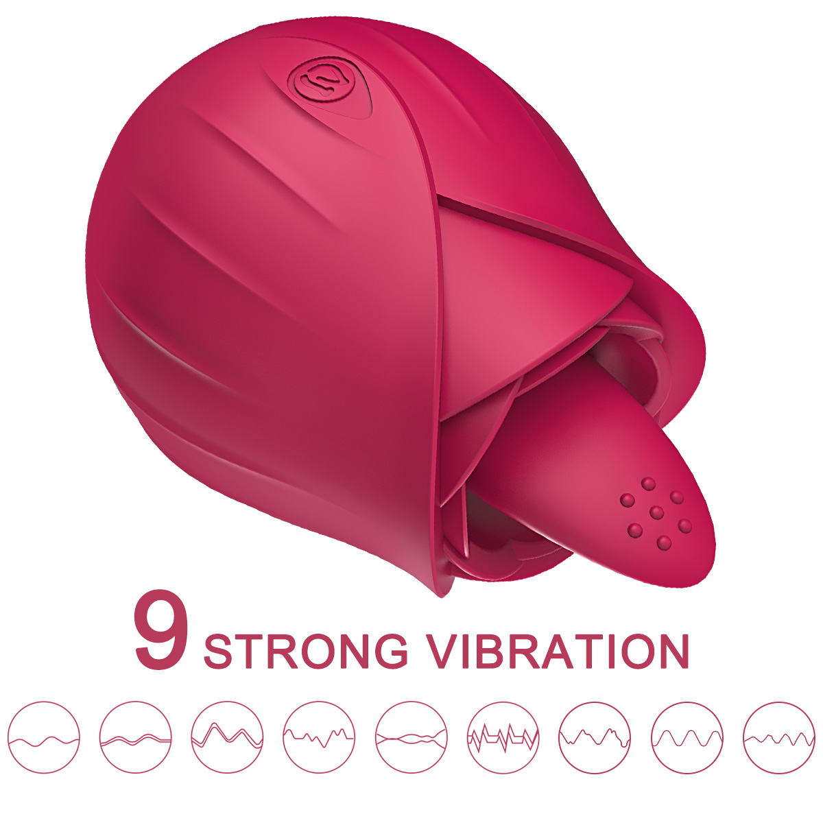 Rose Clitoral Vibrator with a Tongue for Women