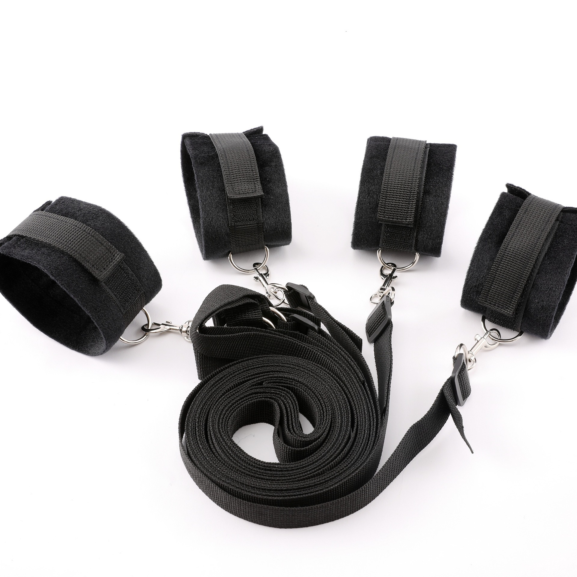 Bed Spreader Restraint System, Passion Bondage Kit,  Includes Wrist Cuffs and Ankle Cuffs