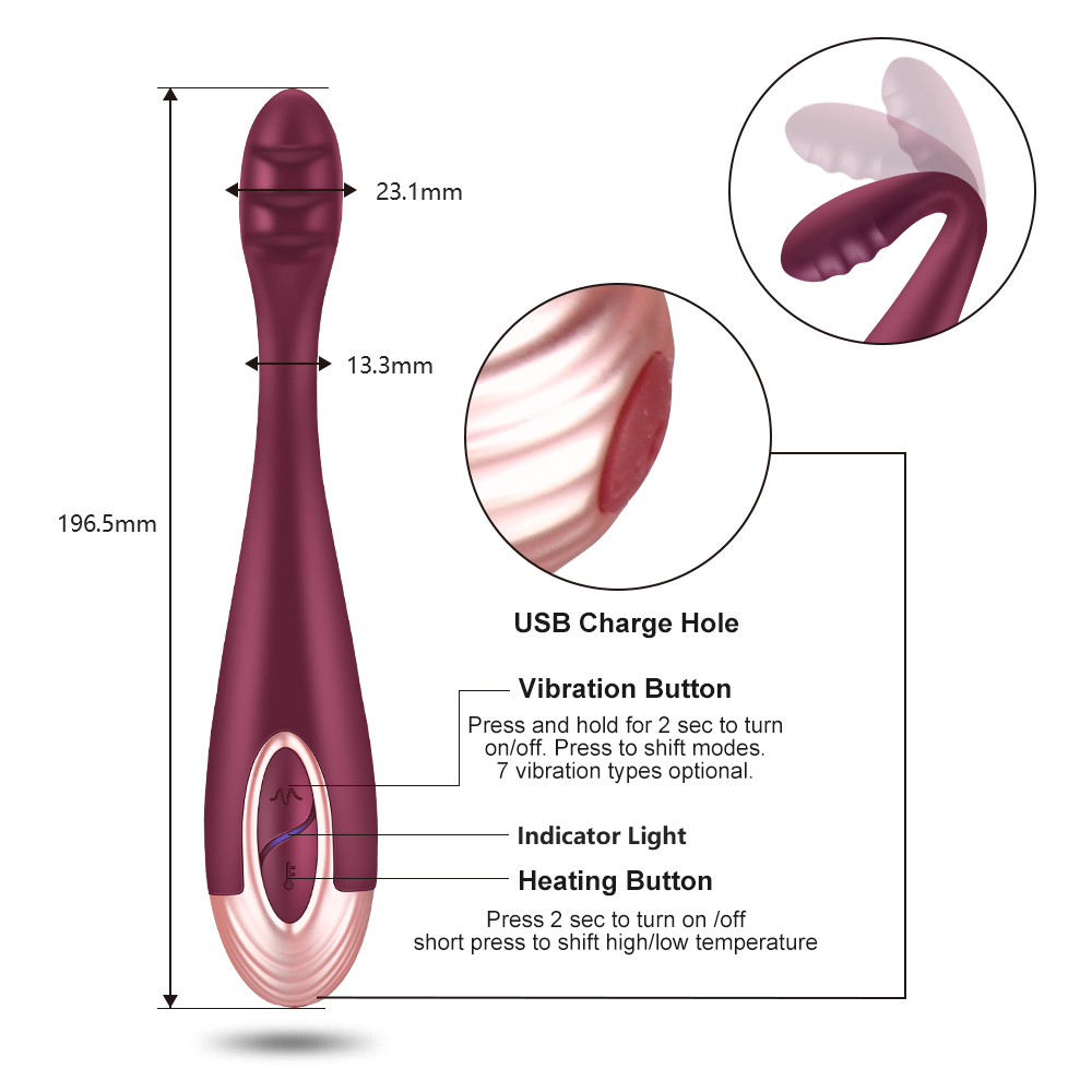 7-speed Av Rod Vibrator Clitoris G-spot Vaginal Masturbation Massage