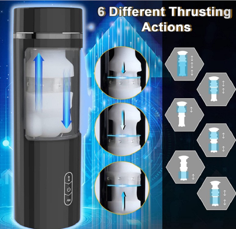 Automatic Aircraft Cup Clamp Suction Vibration Telescopic Male Masturbator