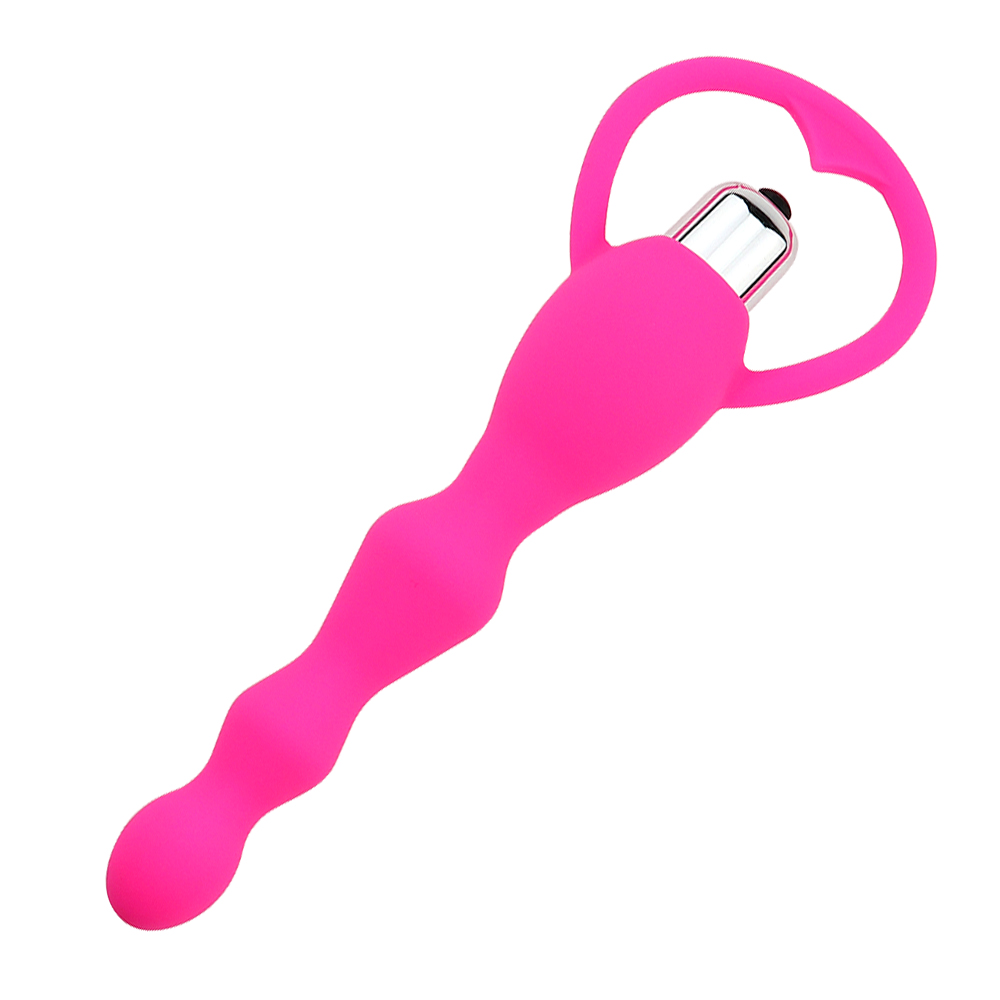 Silicone Anal Vibrator, Vibrating Anal Beads