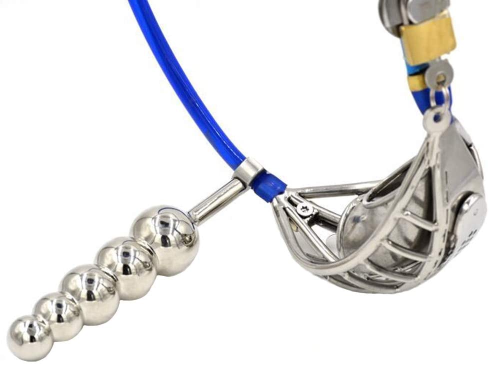 Invisible Male Adjustable Stainless Steel Wire Chastity Belt Ventilate Scrotum Groove Cock Penis Cage Anal Plug Adult Bondage Sex Toy