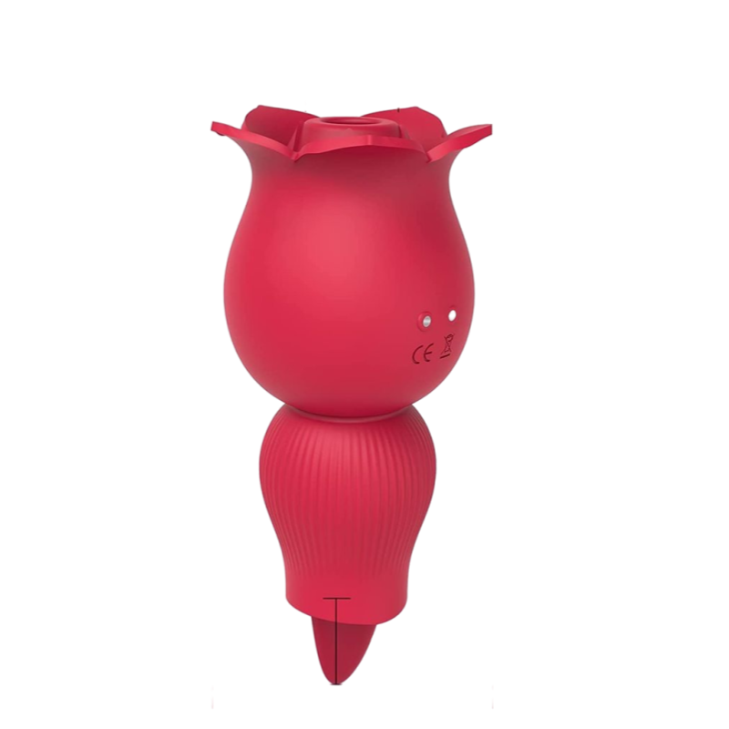 2in1 Sucking Rose Vibrator with Tongue