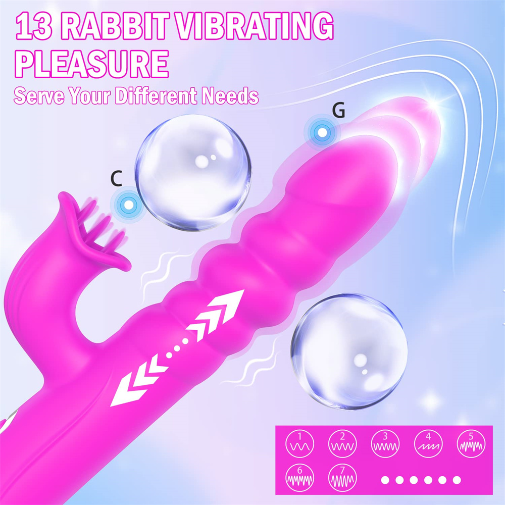4 In 1 Thrusting Rotation Rabbit Vibrator G Spot Vibrator