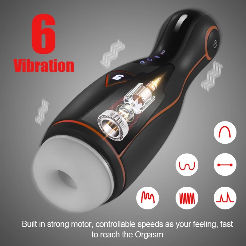 6 Vibration Sucking Automatic Masturbation